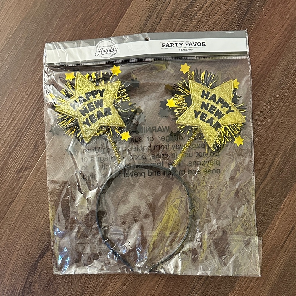 Holiday Time Yellow Star Headband Party Favor